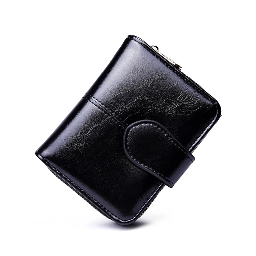 Women's Leather Wallet Bifold Clutch Bag Credit Card Holder Pocket Wallet Multi-functional Wallet Fashionable and Casual Wallet