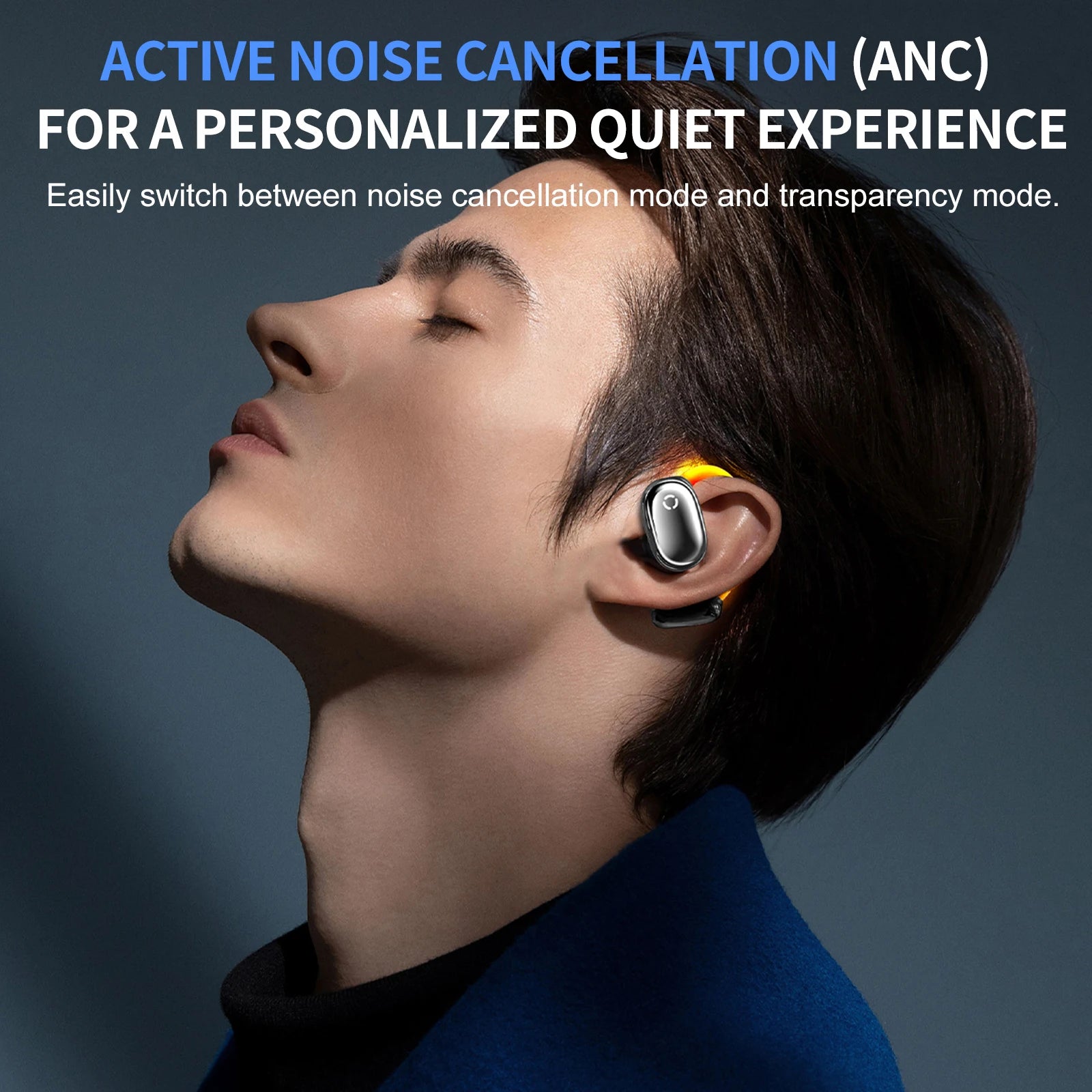 True Open Ear earbuds Wireless Headphones with Enhanced Sound,Lightweight Design,IPX4 waterproof,DNC Mics,BT 5.4,Punchy Bass