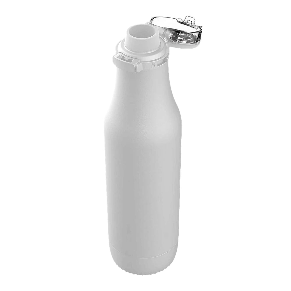 Ello 18oz Vacuum Insulated Stainless Steel Water Bottle, BPA-Free Flip Lid Leak-Proof Thermos for Sports Travel Hot/Cold Drinks