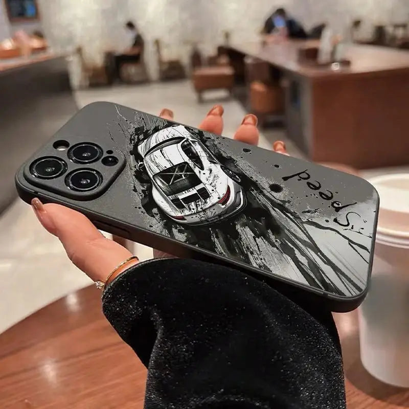 Car Pattern Phone Case, TPU Anti-drop Protective Case for IPhone 16 Pro Max 15 Pro 14Plus 13 12 11 X/XS Mobile Phone Accessories