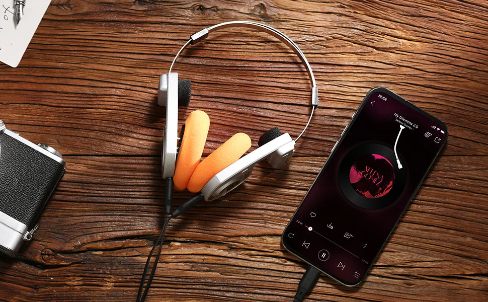 OKCSC 2 in 1 Retro Wireless Headphones 3rd Generation  BT 5.3 40mm Drive Open-ear Noise Reduction Headset Two Connection Modes