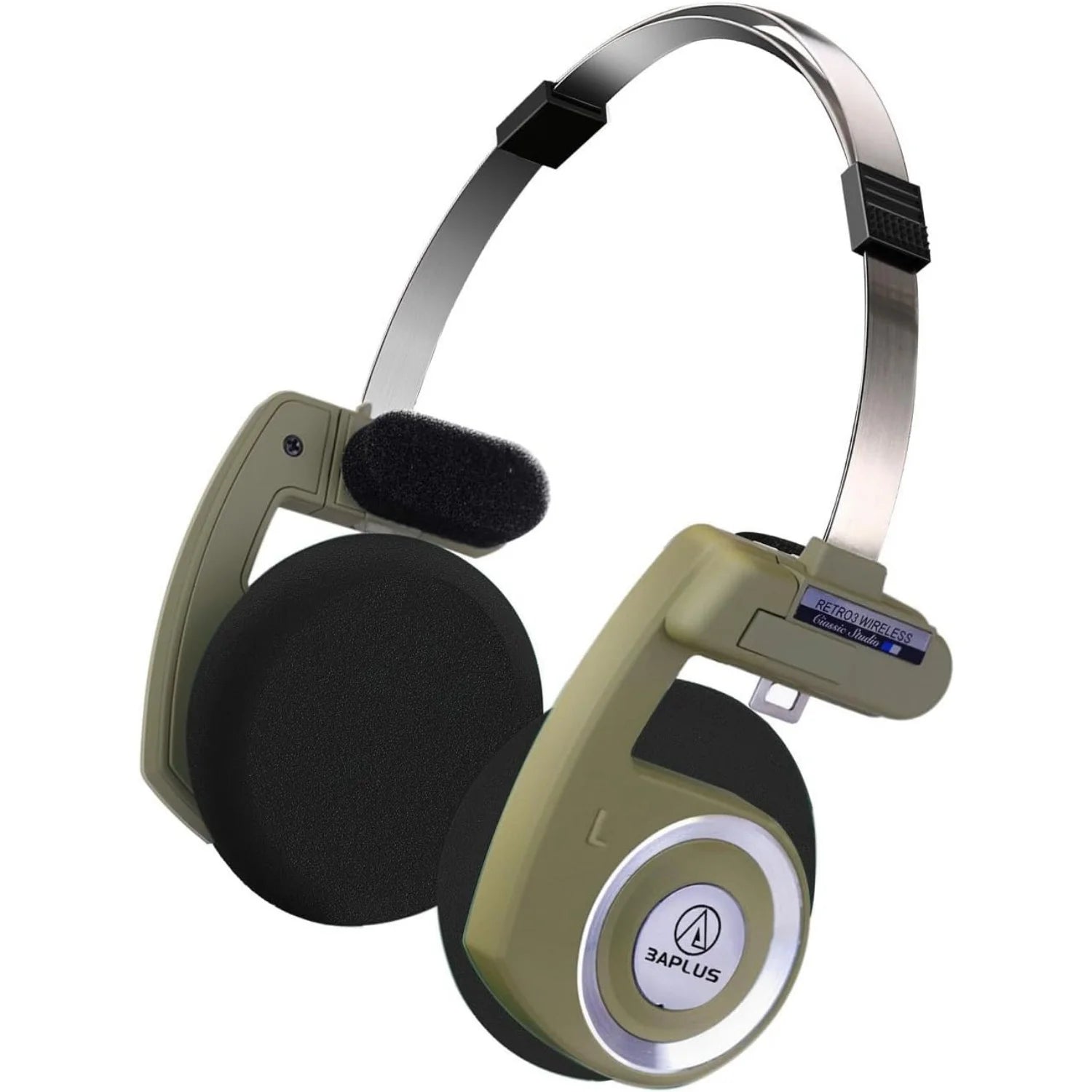 okcsc Retro 3rd Wireless Headphones Drive Open HIFI On-Ear Bluetooth Headphones Portable Lightweight Headsts with Microphone