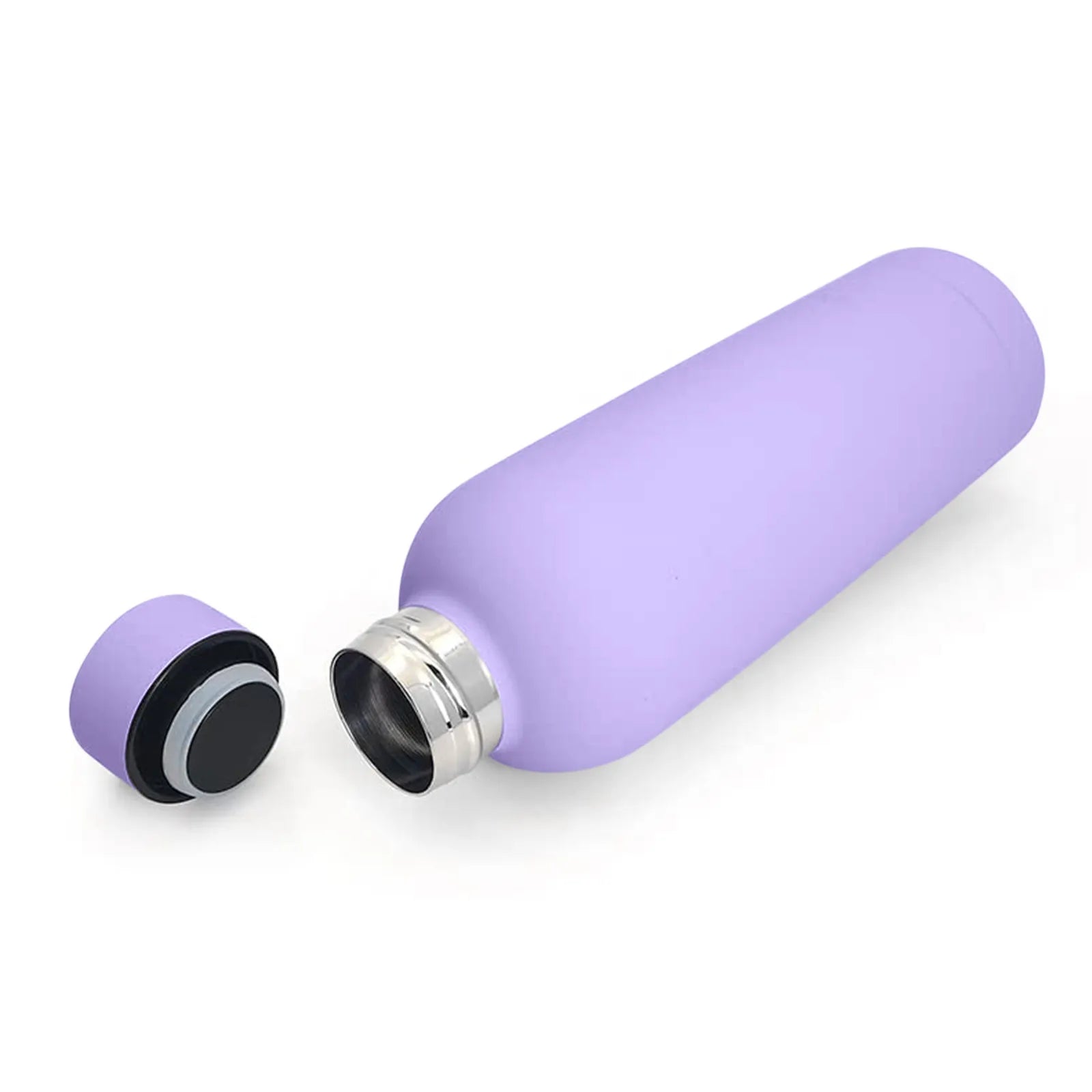 500ml Small Mouth Thermos Cup Outdoor Stainless Steel Bottle Rubber Paint Sports Kettle Thickened Double Water Cup