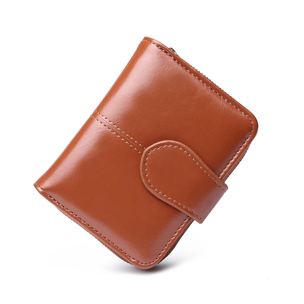 Women's Leather Wallet Bifold Clutch Bag Credit Card Holder Pocket Wallet Multi-functional Wallet Fashionable and Casual Wallet