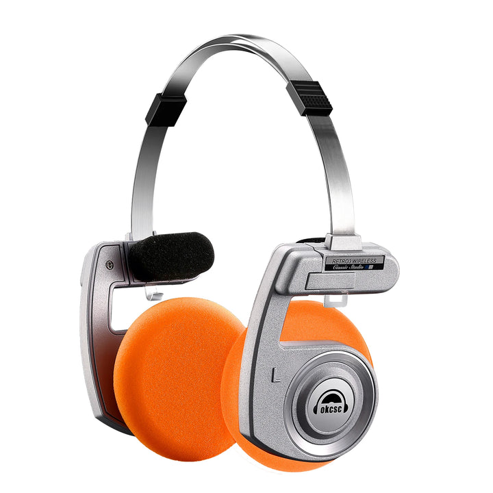 OKCSC 2 in 1 Retro Wireless Headphones 3rd Generation  BT 5.3 40mm Drive Open-ear Noise Reduction Headset Two Connection Modes