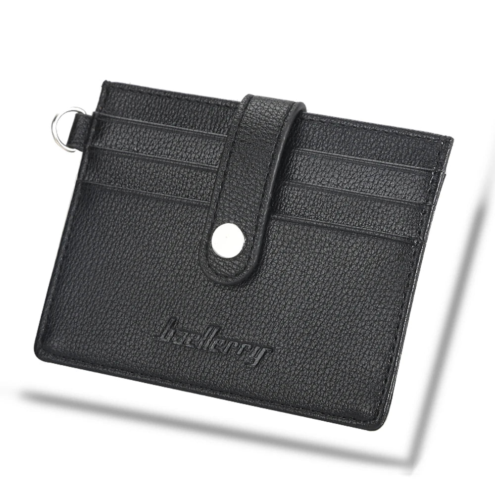 Man's Leather Wallet Mini Small Card Bag Multi-card Slot Wallet ID Card Holder Purse Fashionable Men's Wallet Pocket Purse
