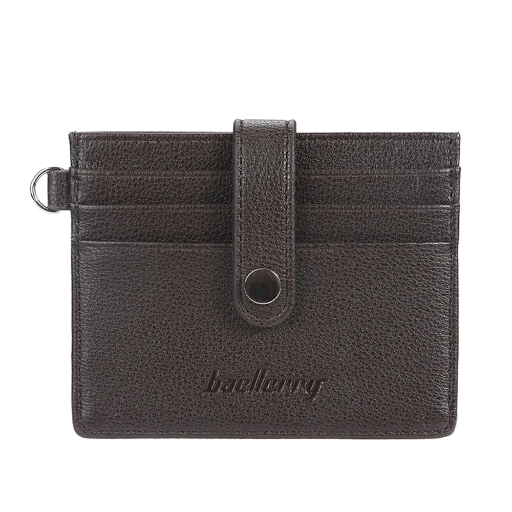 Man's Leather Wallet Mini Small Card Bag Multi-card Slot Wallet ID Card Holder Purse Fashionable Men's Wallet Pocket Purse