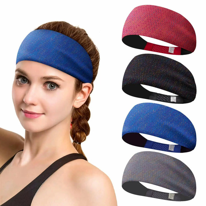 Headband for Men & Women Sweat Wicking Sports Sweatband Headbands Workout Running Training Yoga Basketball Hairband