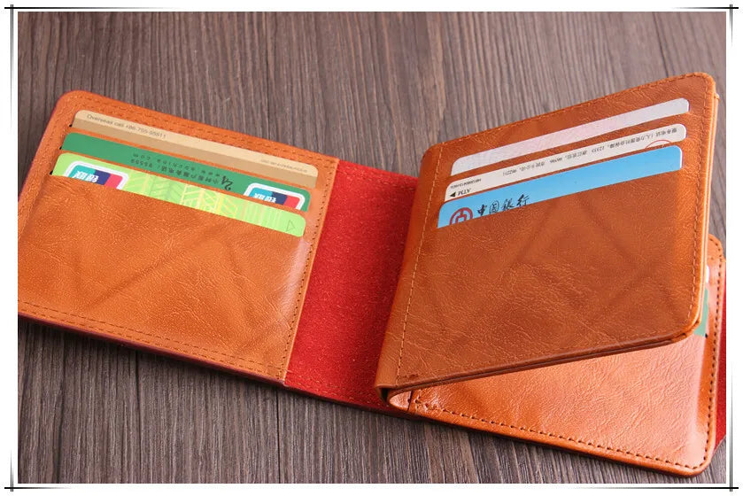 Men's Wallets with 100 US Dollar Pattern Money Clip PU Leather Wallet Zipper Card Holder Coin Pocket Purse Father's Day Gifts