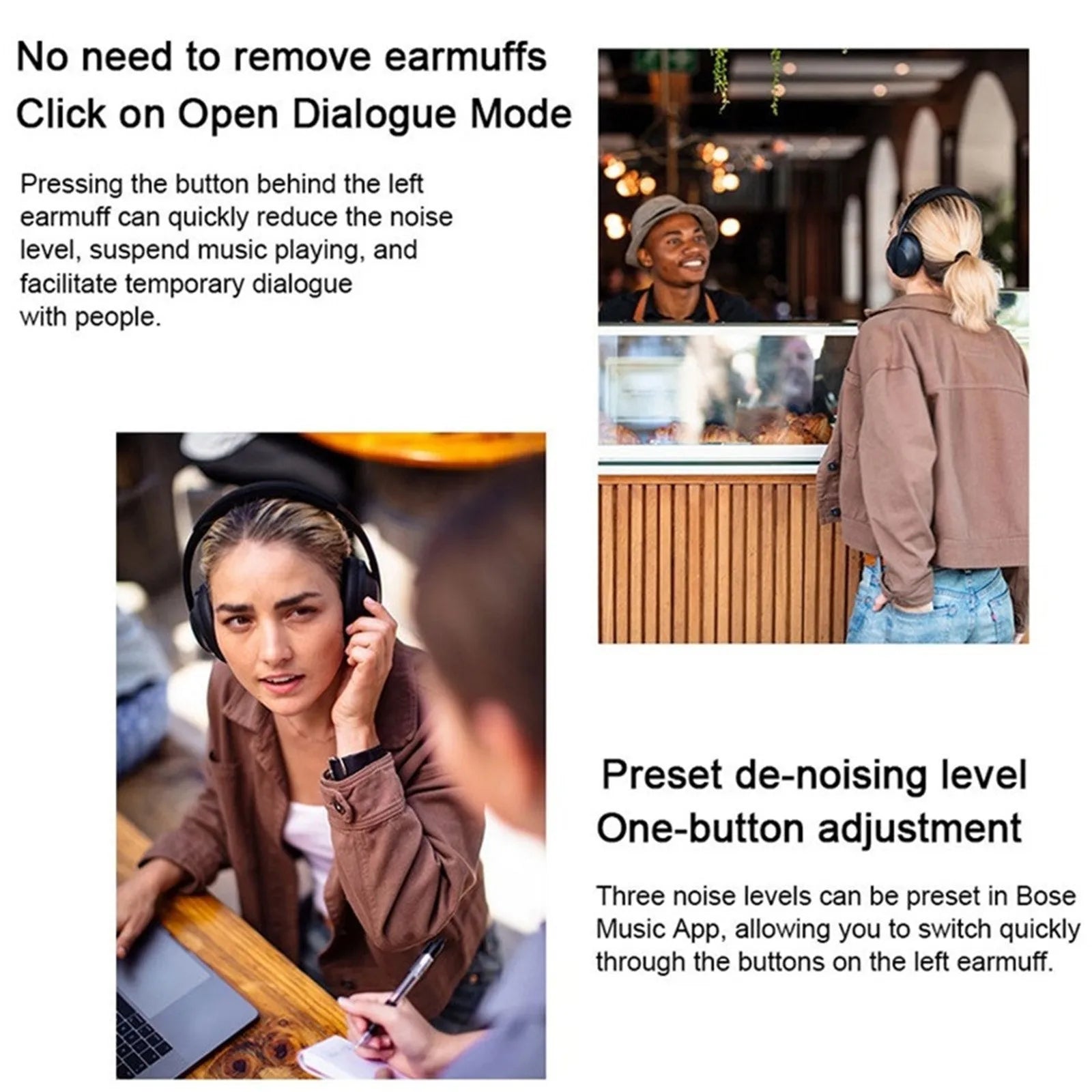 Bose-700 Noise Cancelling Headphones Bluetooth Over-Ear Wireless Headphones Built-In Microphone Clear Calls Alexa Voice Control