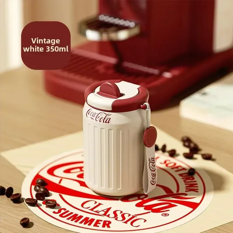 Stainless Steel Fashion Thermos Cup Water Cup Insulated Water Bottle Car Coffee Retro Travel Cup Stainless Steel Vacuum Flask