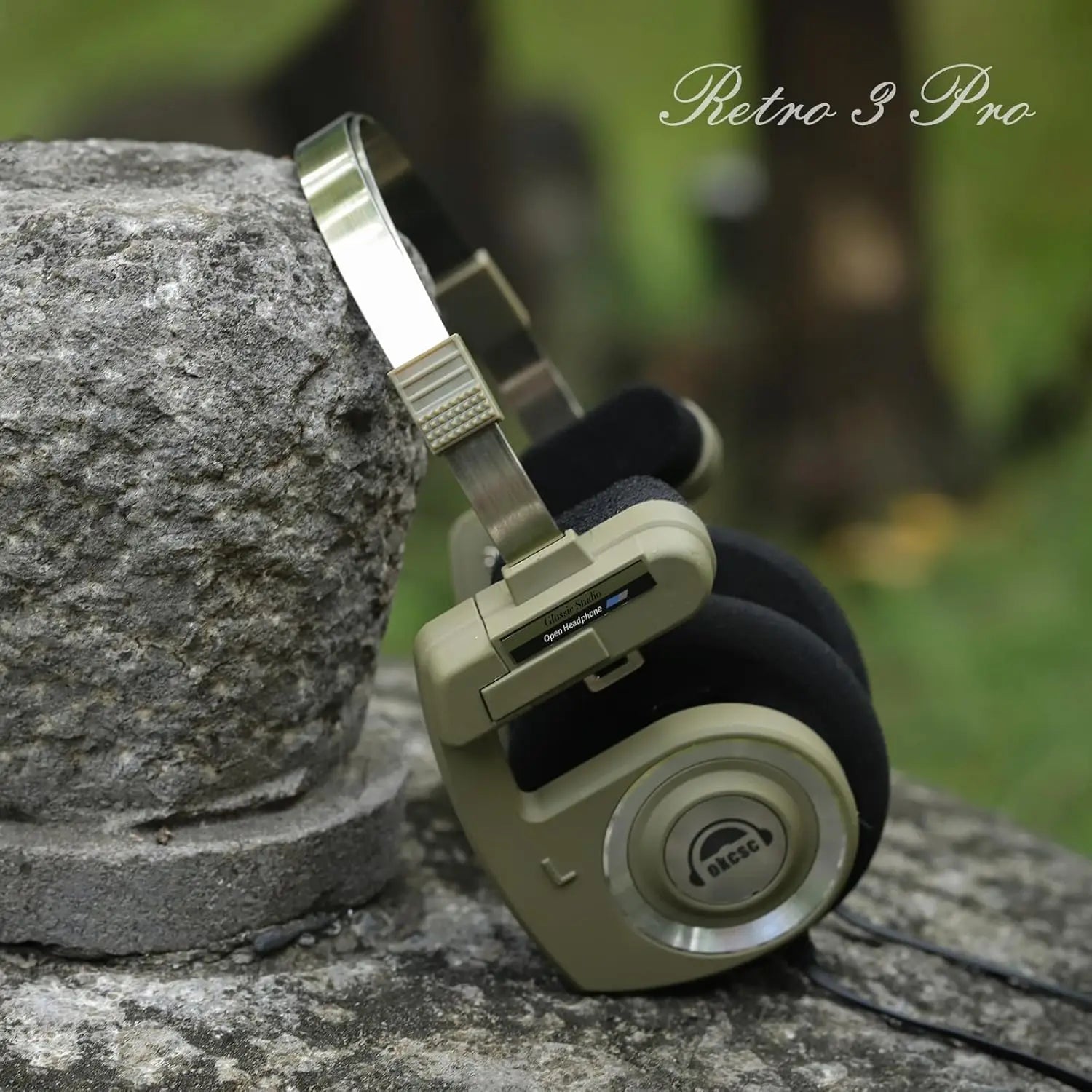 okcsc Retro 3rd Wireless Headphones Drive Open HIFI On-Ear Bluetooth Headphones Portable Lightweight Headsts with Microphone