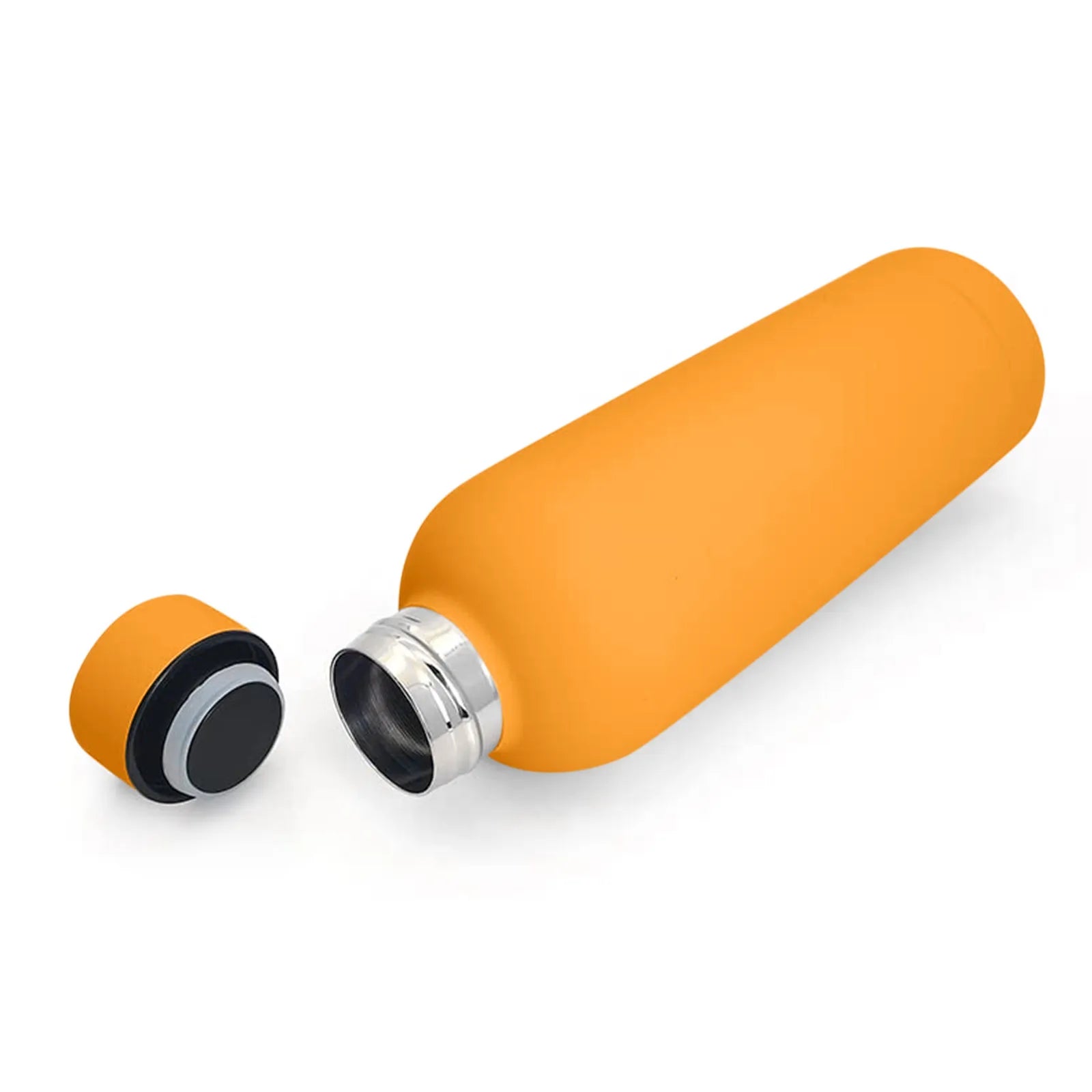 500ml Small Mouth Thermos Cup Outdoor Stainless Steel Bottle Rubber Paint Sports Kettle Thickened Double Water Cup