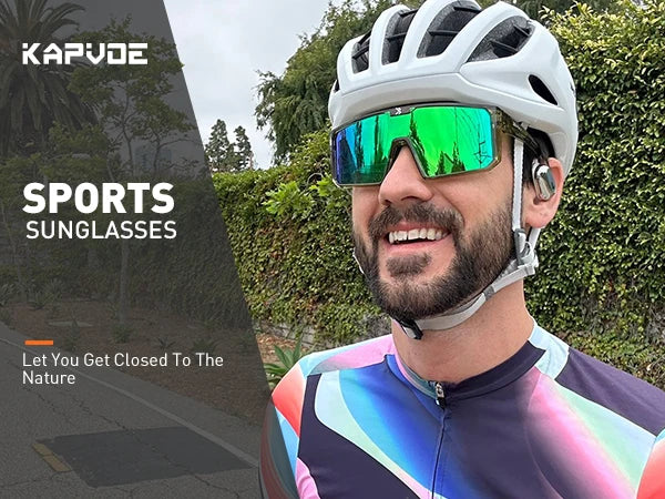 KAPVOE Polarized Cycling Glasses Sports Sunglasses for Men Women, UV400 Protection MTB Bicycle Baseball Mountain Bike Glasses