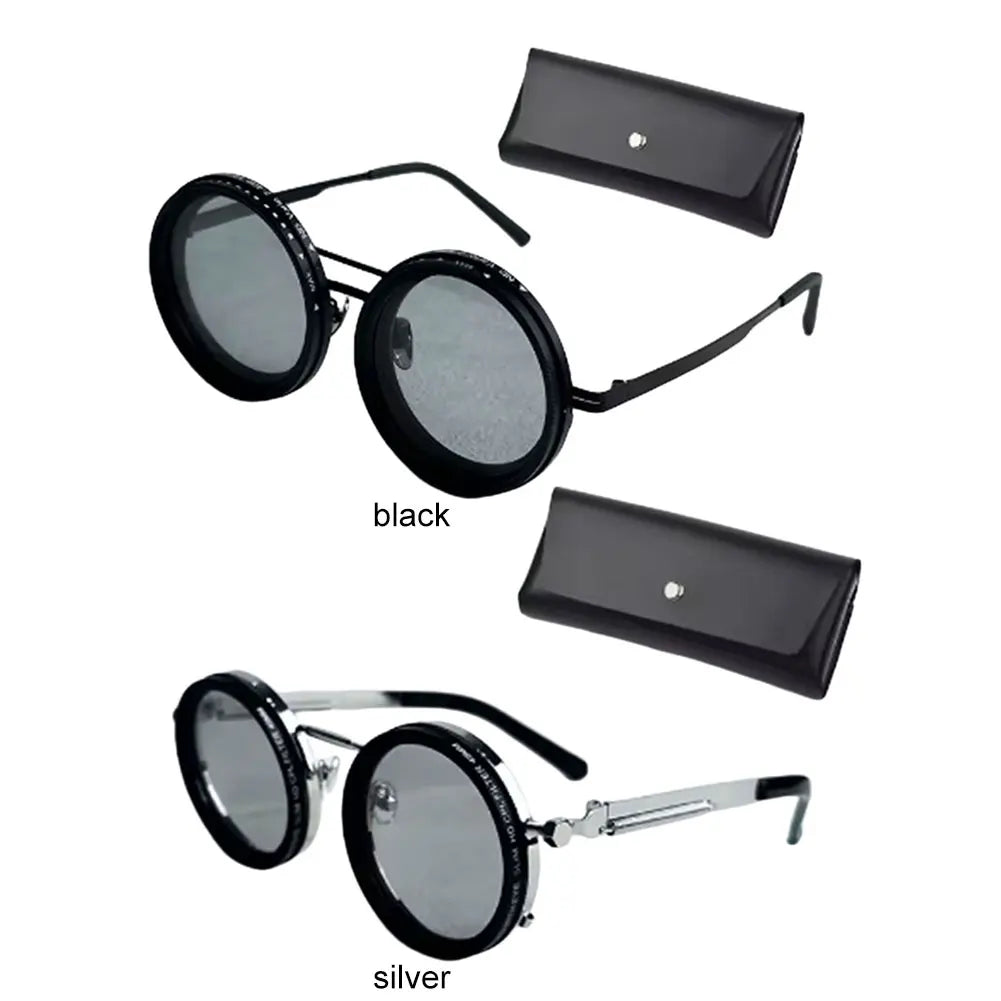Adjustable 1-9 Sunglasses with ND Filter Lenses Fishing Rounded Polarized Glasses Polarized Sunglasses for Men Driving Fishing