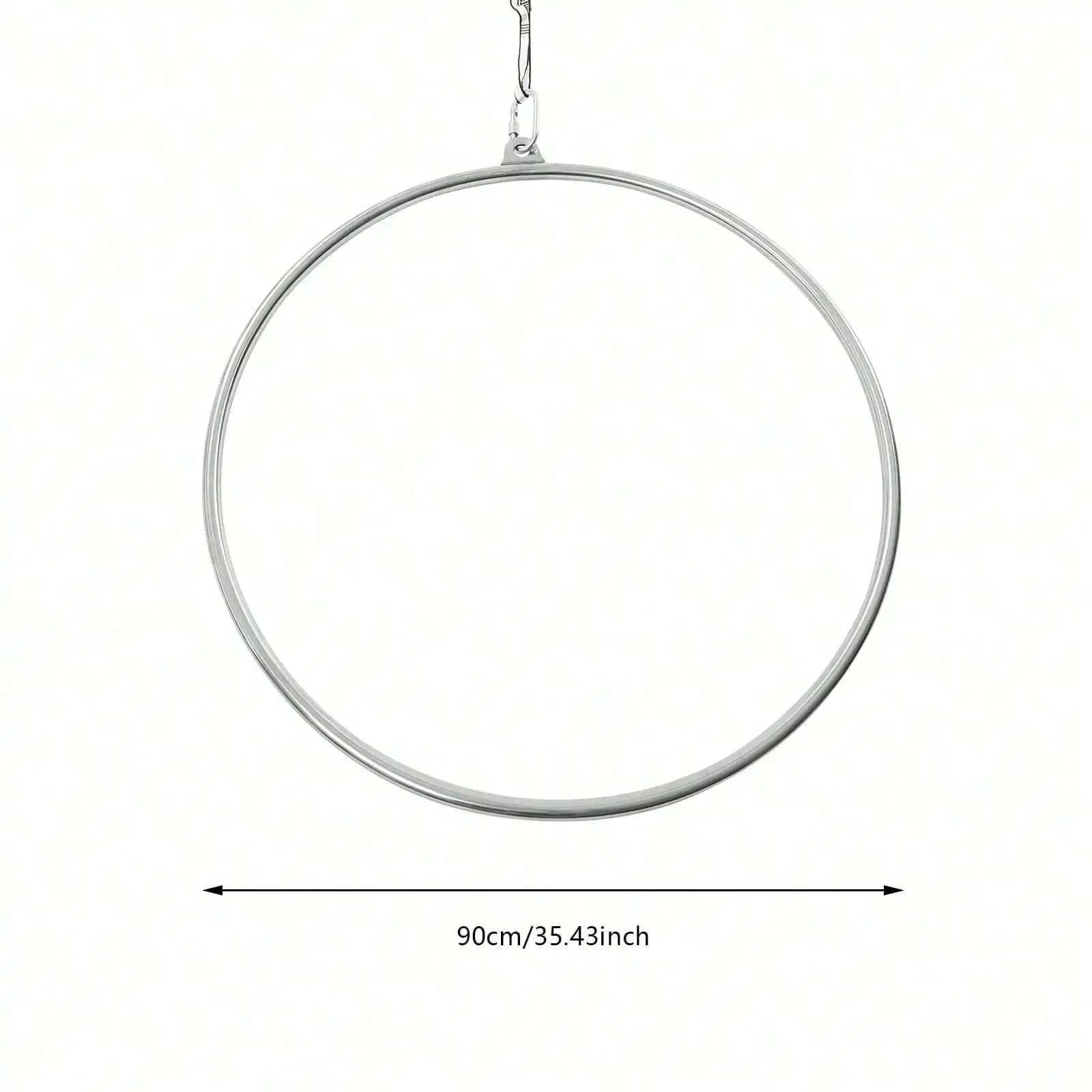 90cm Aerial Lyra Hoop Gymnastic Equipment Lifting Ring Yoga Ring Dance Stainless 350Kg
