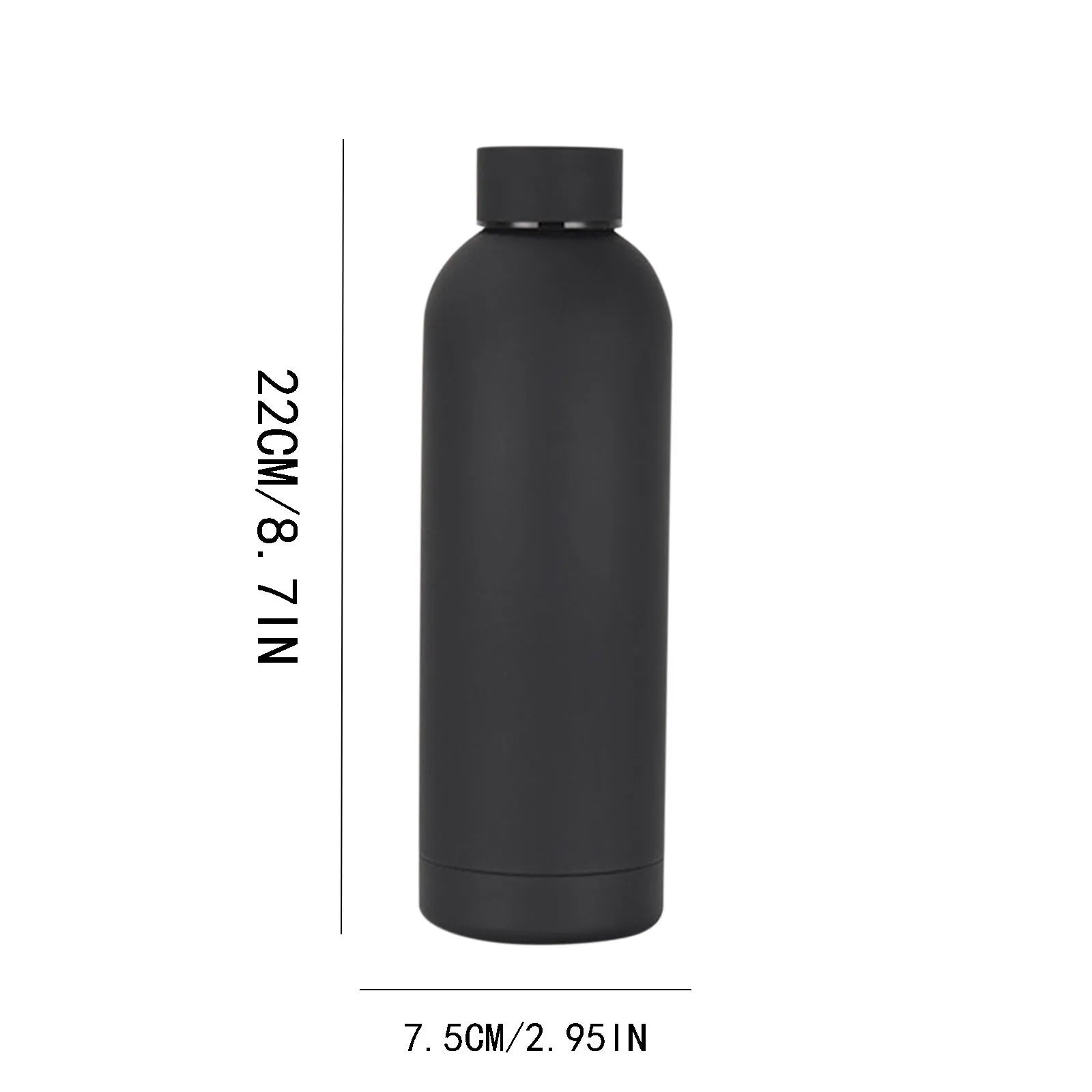 500ml Small Mouth Thermos Cup Outdoor Stainless Steel Bottle Rubber Paint Sports Kettle Thickened Double Water Cup
