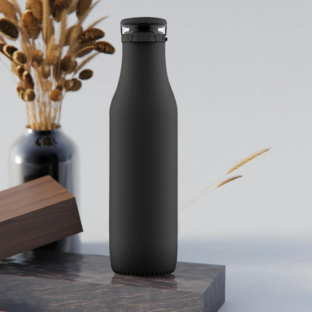 Ello 18oz Vacuum Insulated Stainless Steel Water Bottle, BPA-Free Flip Lid Leak-Proof Thermos for Sports Travel Hot/Cold Drinks