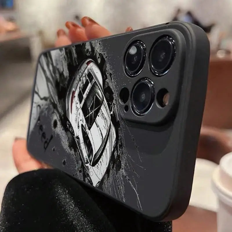 Car Pattern Phone Case, TPU Anti-drop Protective Case for IPhone 16 Pro Max 15 Pro 14Plus 13 12 11 X/XS Mobile Phone Accessories