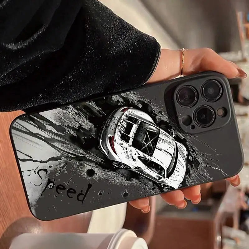 Car Pattern Phone Case, TPU Anti-drop Protective Case for IPhone 16 Pro Max 15 Pro 14Plus 13 12 11 X/XS Mobile Phone Accessories