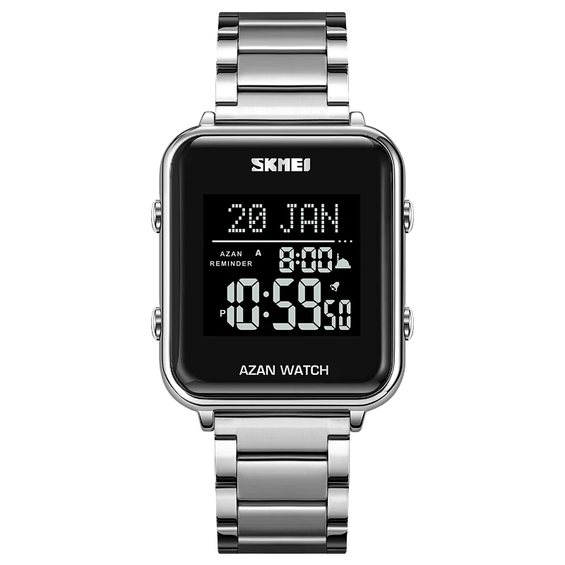 SKMEI Muslim Azan Digital Watches Men's Watch For Men Prayer With Qibla Compass Adhan Alarm Hijri Islamic Wristwatches Clock