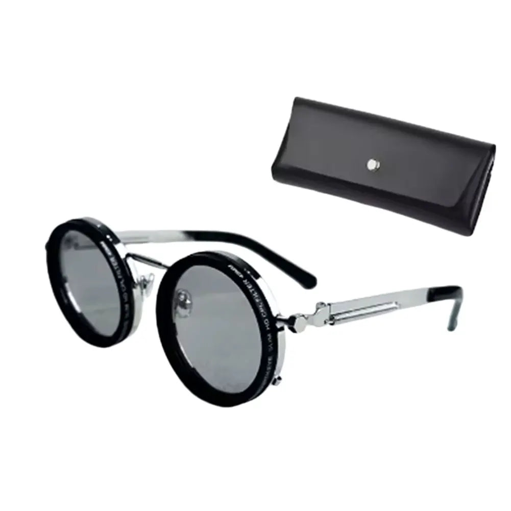Adjustable 1-9 Sunglasses with ND Filter Lenses Fishing Rounded Polarized Glasses Polarized Sunglasses for Men Driving Fishing