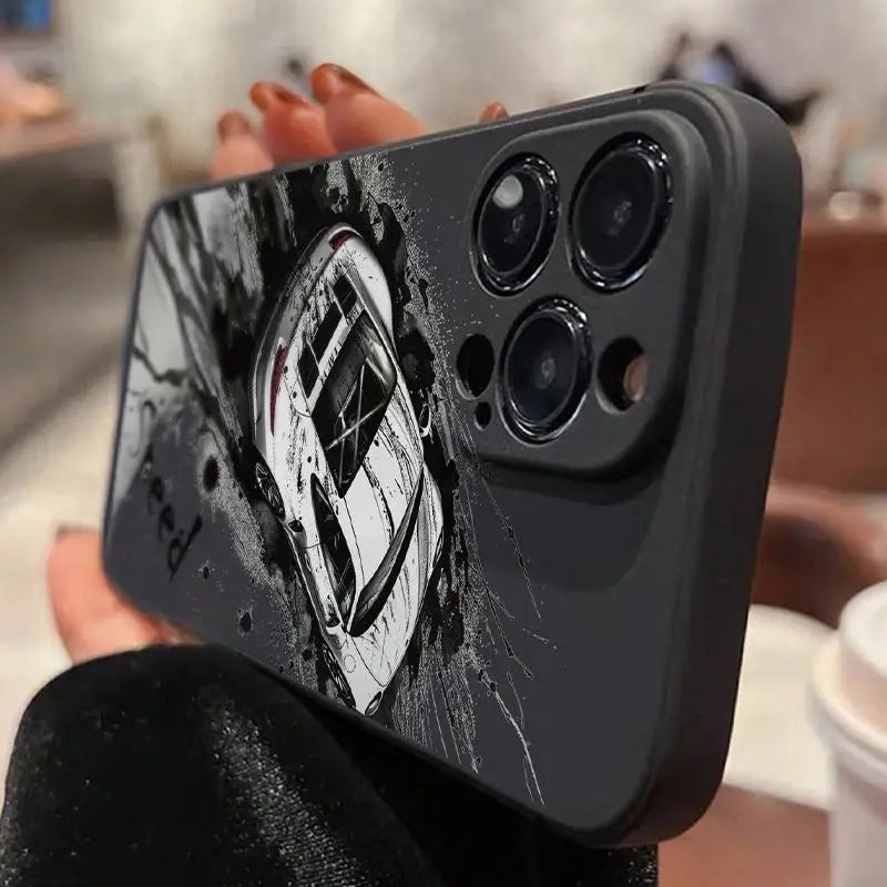 Car Pattern Phone Case, TPU Anti-drop Protective Case for IPhone 16 Pro Max 15 Pro 14Plus 13 12 11 X/XS Mobile Phone Accessories