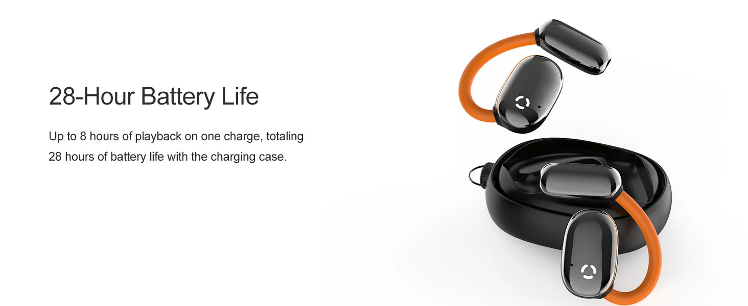 True Open Ear earbuds Wireless Headphones with Enhanced Sound,Lightweight Design,IPX4 waterproof,DNC Mics,BT 5.4,Punchy Bass