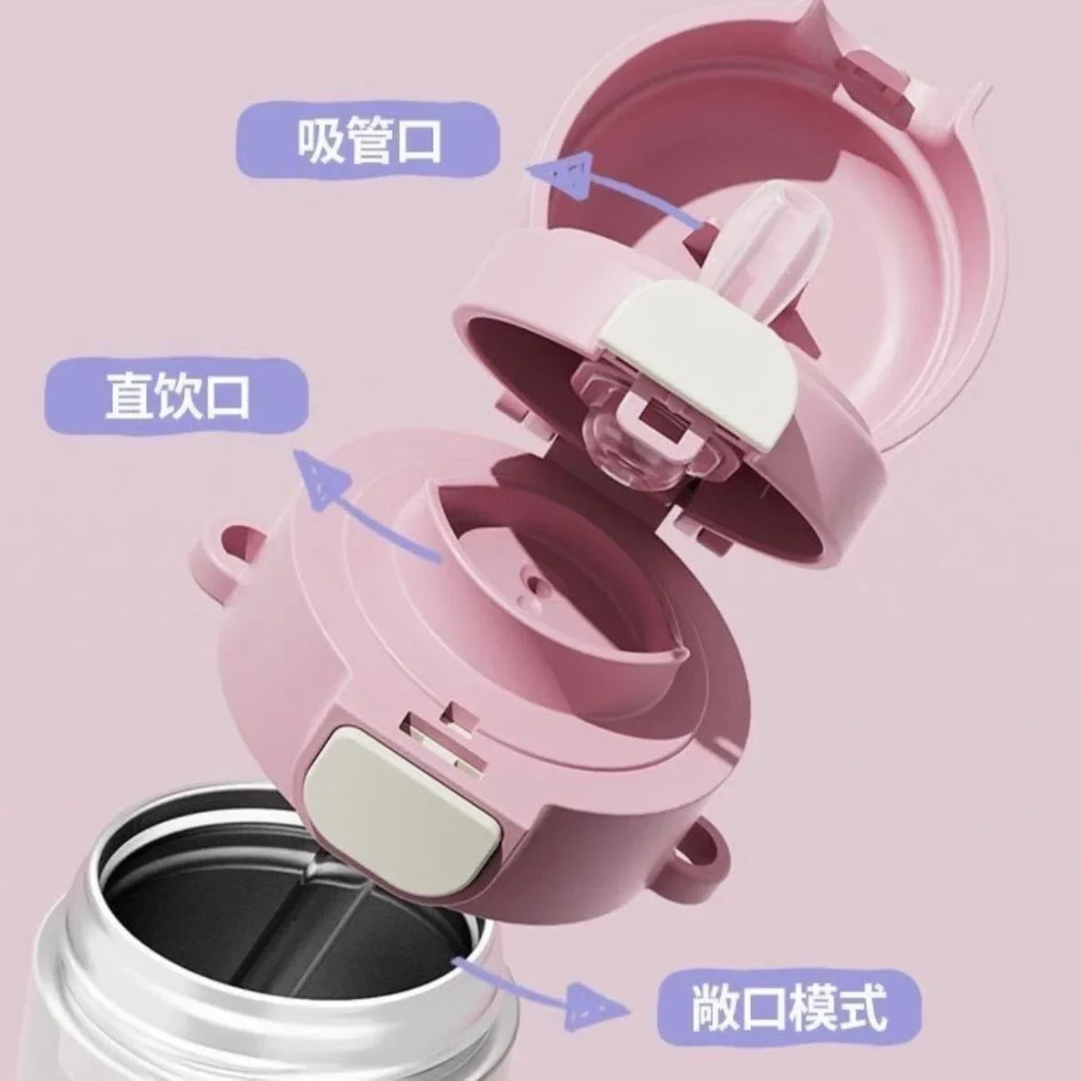 480ml Sanrio Thermos Cup Hello Kitty Kuromi Cinnamoroll Water Cup My Melody Student Stainless Steel Tinsulated Water Bottle Gift