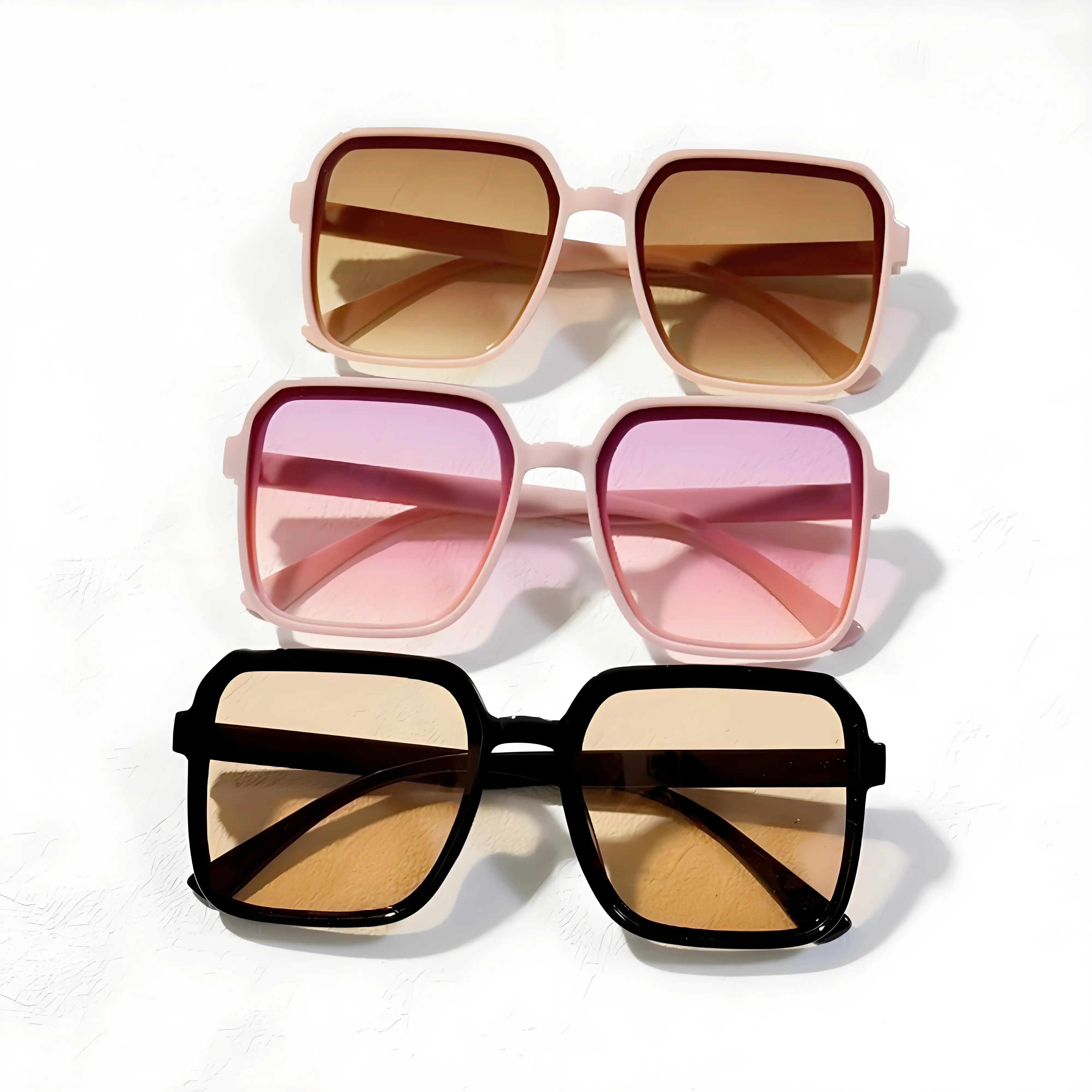 Retro Square Acetate Sunglasses - Unisex Oversized UV Protection ✔Non-Slip Nose Pads (Driving/Fishing/Travel)