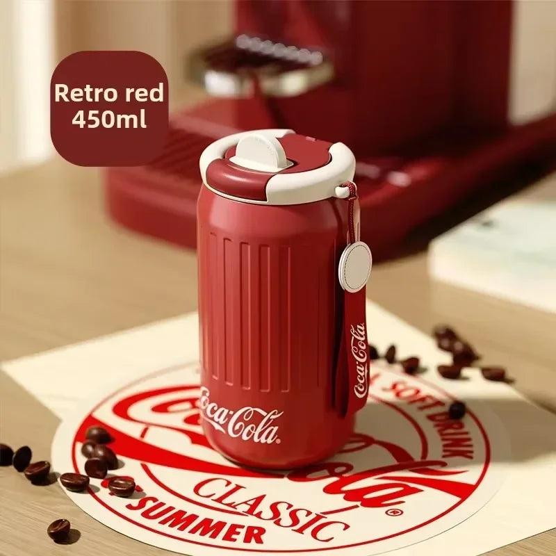 Stainless Steel Fashion Thermos Cup Water Cup Insulated Water Bottle Car Coffee Retro Travel Cup Stainless Steel Vacuum Flask