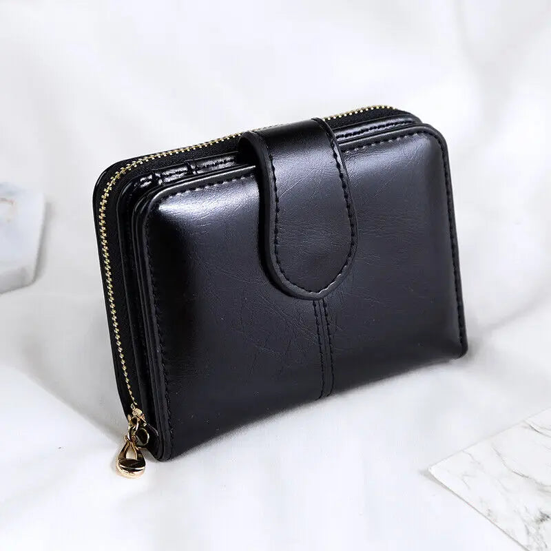 Women's Leather Wallet Bifold Clutch Bag Credit Card Holder Pocket Wallet Multi-functional Wallet Fashionable and Casual Wallet