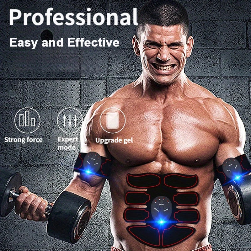 Abdominal Muscle Stimulator, USB Rechargeable Abdominal Training Belt, Home Exercise Equipment