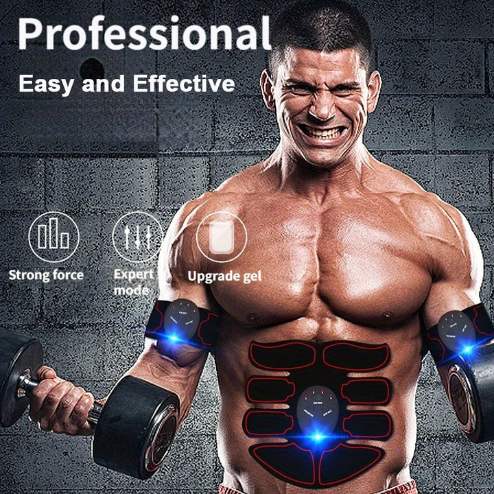Abdominal Muscle Stimulator, USB Rechargeable Abdominal Training Belt, Home Exercise Equipment