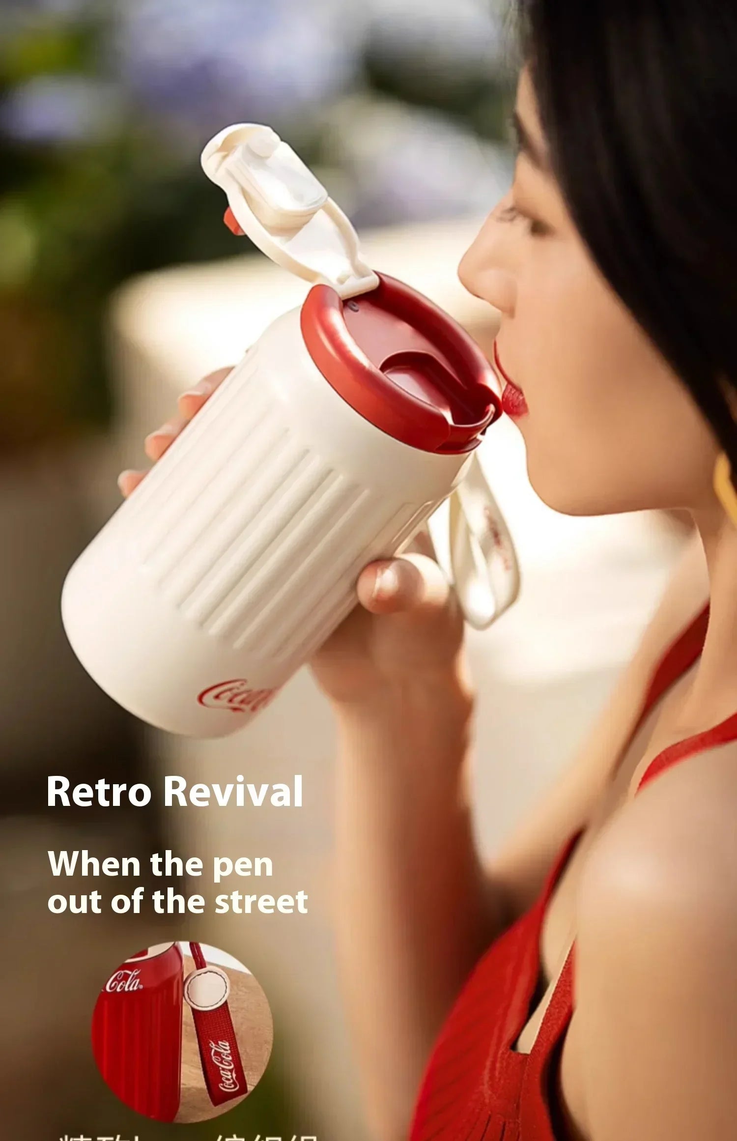 Stainless Steel Fashion Thermos Cup Water Cup Insulated Water Bottle Car Coffee Retro Travel Cup Stainless Steel Vacuum Flask