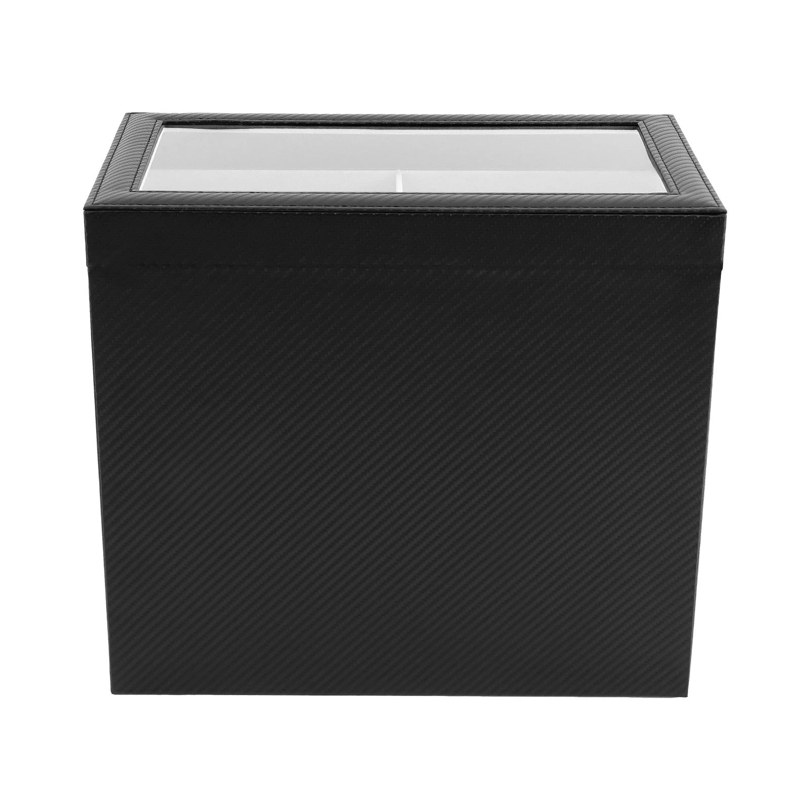 24-Slot Glasses Display Case, PU Leather & Glass Top Storage Box for Sunglasses, Watches, Jewelry, Locking Clasp & Pull-Out